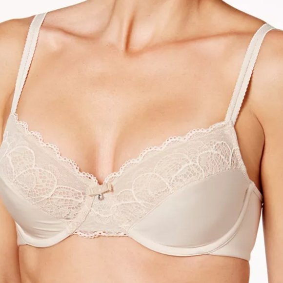 Bali Other - Bali DF1002 Lace Desire Back Smoothing Underwire Bra 34C Nude